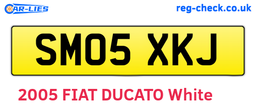SM05XKJ are the vehicle registration plates.