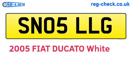 SN05LLG are the vehicle registration plates.