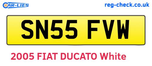 SN55FVW are the vehicle registration plates.