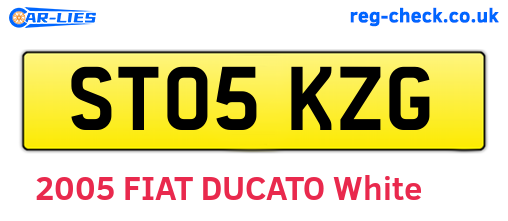 ST05KZG are the vehicle registration plates.