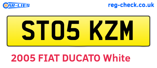 ST05KZM are the vehicle registration plates.