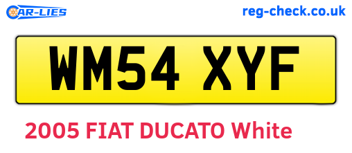 WM54XYF are the vehicle registration plates.