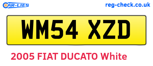 WM54XZD are the vehicle registration plates.