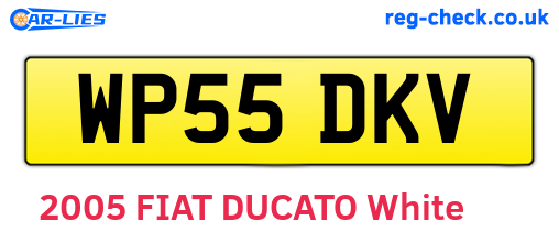 WP55DKV are the vehicle registration plates.