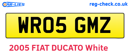 WR05GMZ are the vehicle registration plates.