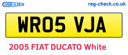 WR05VJA are the vehicle registration plates.