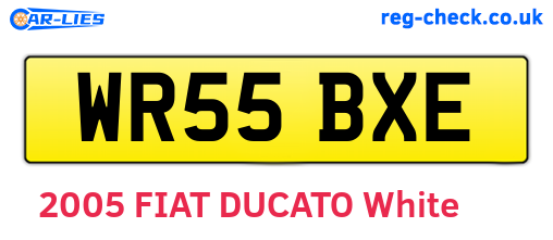 WR55BXE are the vehicle registration plates.
