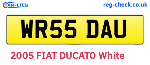 WR55DAU are the vehicle registration plates.