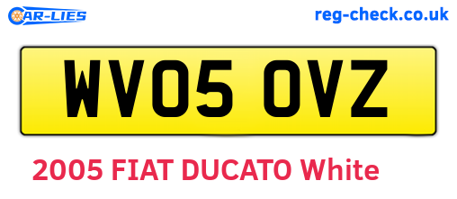 WV05OVZ are the vehicle registration plates.