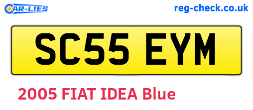 SC55EYM are the vehicle registration plates.