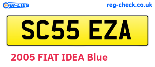 SC55EZA are the vehicle registration plates.