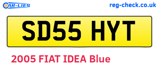 SD55HYT are the vehicle registration plates.