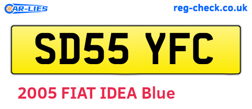 SD55YFC are the vehicle registration plates.