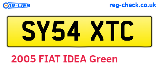 SY54XTC are the vehicle registration plates.