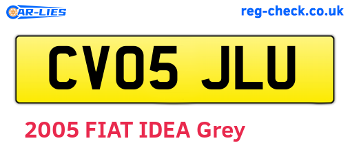 CV05JLU are the vehicle registration plates.