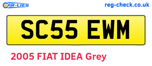 SC55EWM are the vehicle registration plates.