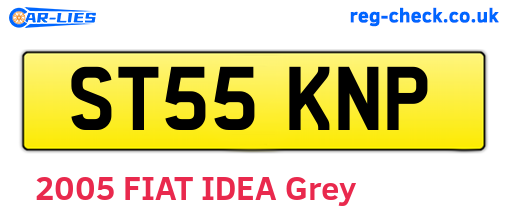 ST55KNP are the vehicle registration plates.
