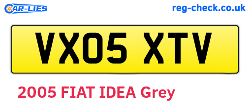VX05XTV are the vehicle registration plates.
