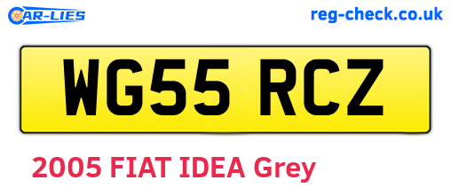 WG55RCZ are the vehicle registration plates.