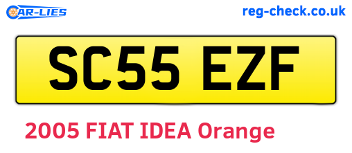 SC55EZF are the vehicle registration plates.