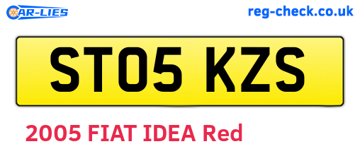 ST05KZS are the vehicle registration plates.