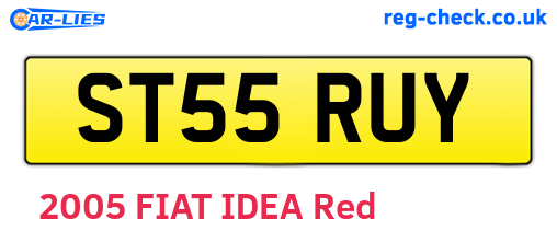 ST55RUY are the vehicle registration plates.