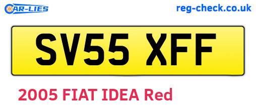 SV55XFF are the vehicle registration plates.