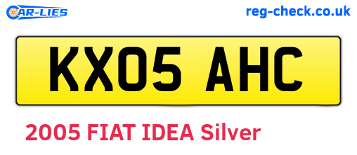 KX05AHC are the vehicle registration plates.