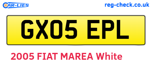 GX05EPL are the vehicle registration plates.