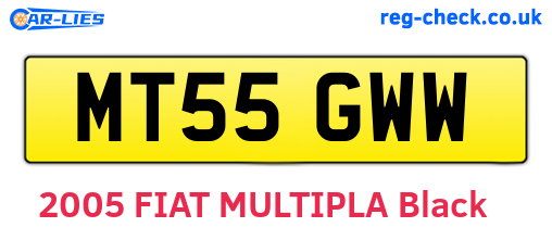 MT55GWW are the vehicle registration plates.