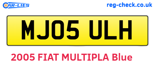 MJ05ULH are the vehicle registration plates.