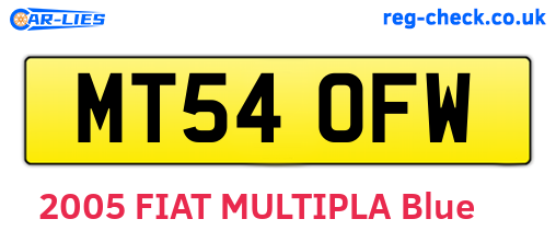 MT54OFW are the vehicle registration plates.