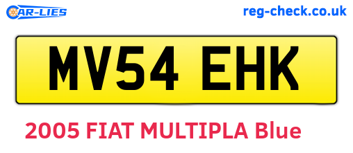 MV54EHK are the vehicle registration plates.