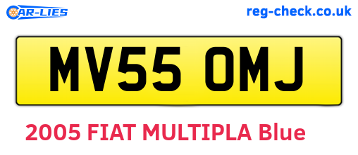 MV55OMJ are the vehicle registration plates.