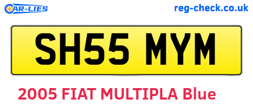 SH55MYM are the vehicle registration plates.