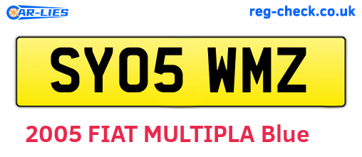 SY05WMZ are the vehicle registration plates.