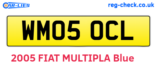WM05OCL are the vehicle registration plates.
