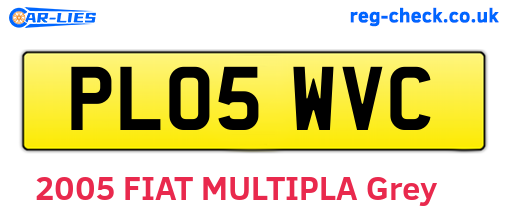 PL05WVC are the vehicle registration plates.