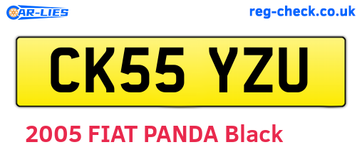 CK55YZU are the vehicle registration plates.