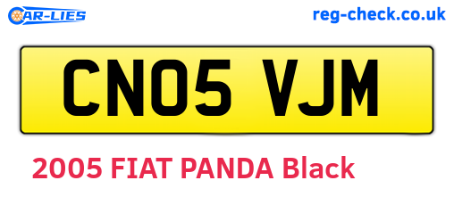 CN05VJM are the vehicle registration plates.