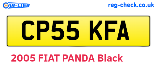 CP55KFA are the vehicle registration plates.