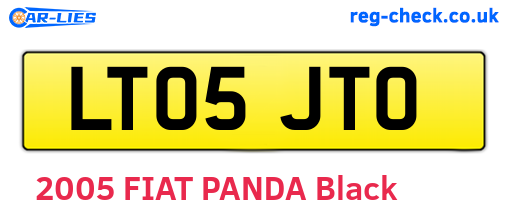 LT05JTO are the vehicle registration plates.
