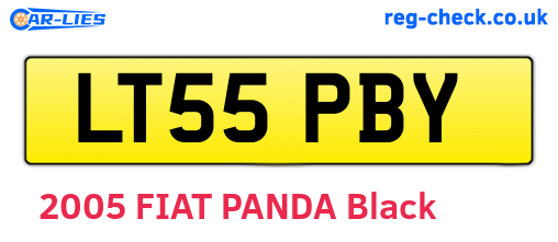 LT55PBY are the vehicle registration plates.