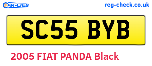 SC55BYB are the vehicle registration plates.