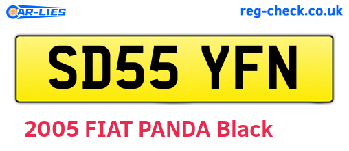 SD55YFN are the vehicle registration plates.