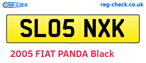 SL05NXK are the vehicle registration plates.