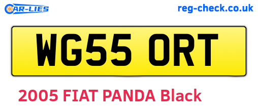 WG55ORT are the vehicle registration plates.