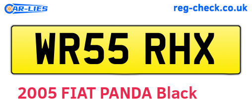 WR55RHX are the vehicle registration plates.