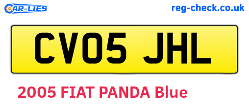 CV05JHL are the vehicle registration plates.