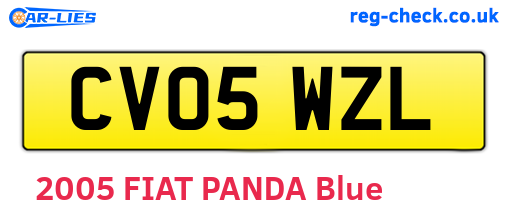 CV05WZL are the vehicle registration plates.